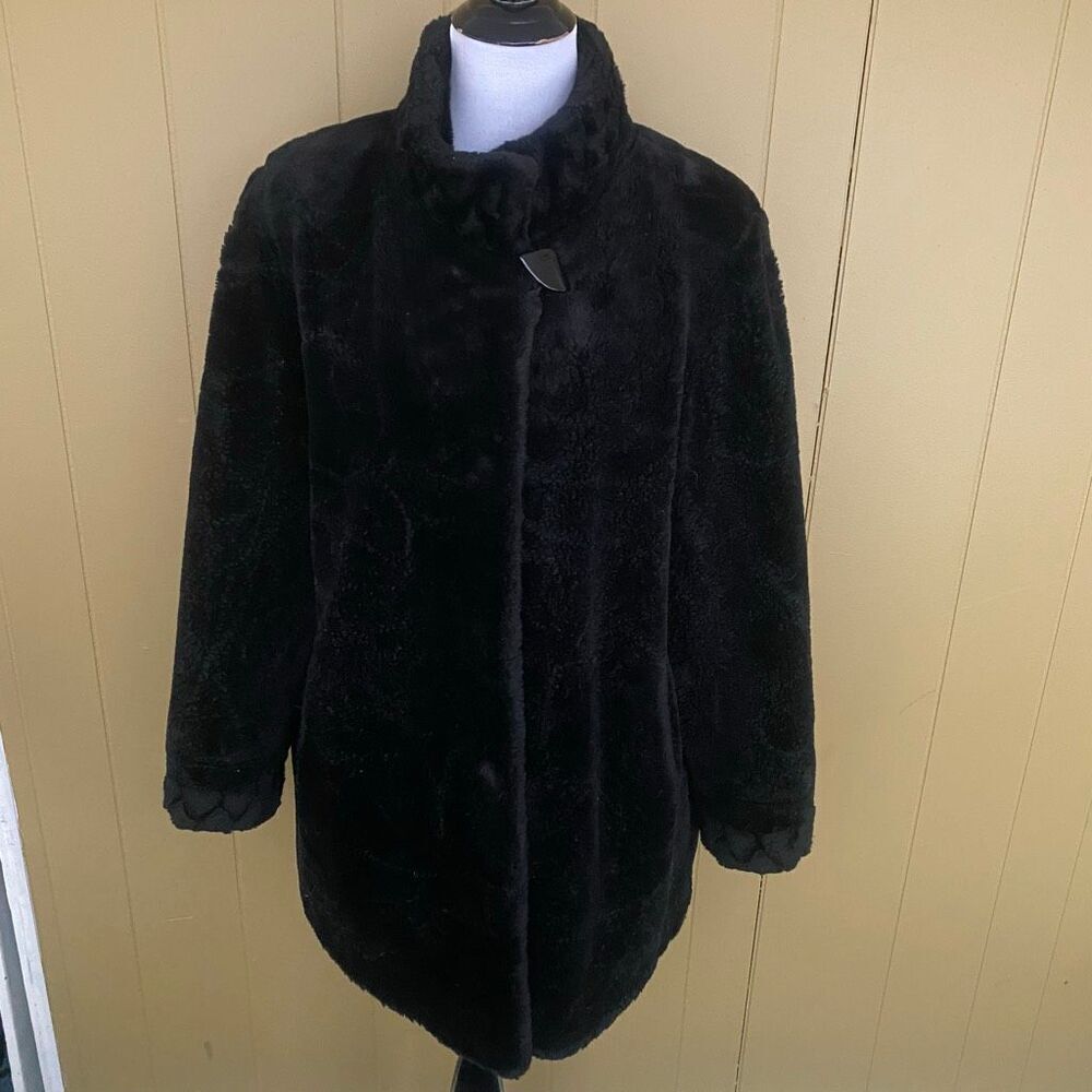 Olympia women Petitie Medium faux fur winter coat w/mock collar